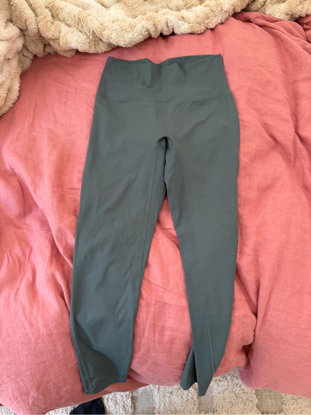 Kids High-Waist Active Leggings in Dark Green